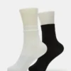 2 Pack Lace Anklet Socks White