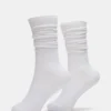 2 Pack Rib Slouch Socks White 2 Pack Rib Slouch Socks White