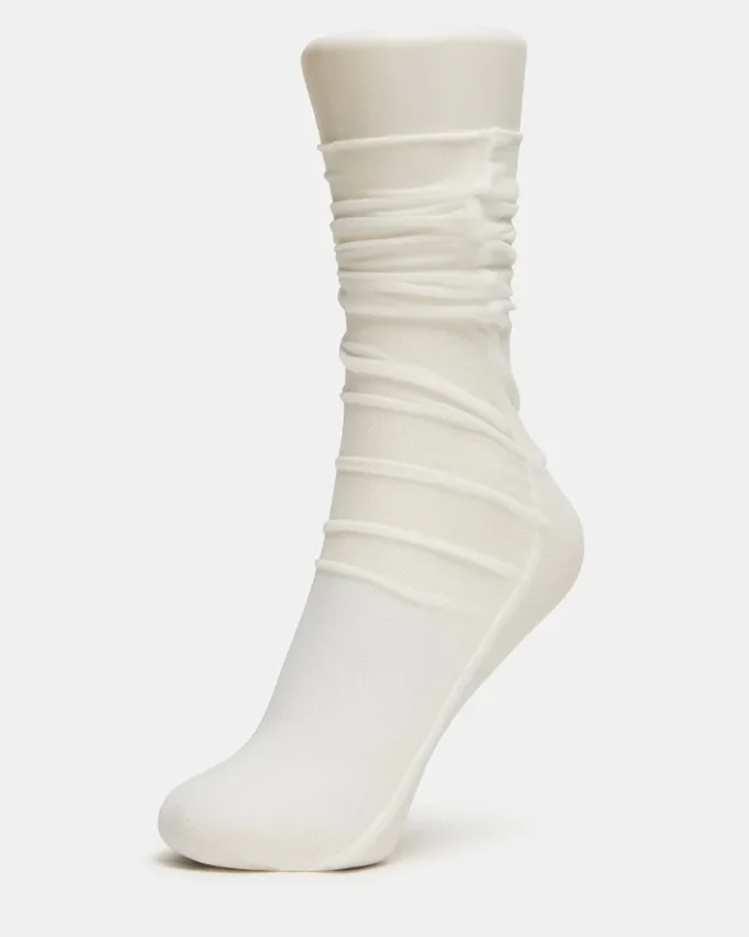 2 Pack Sofia Solid Mesh Crew Socks Light Blue