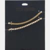 2-Piece Rhinestone Chain Anklet Set
