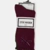 3 Pack Folly Velvet Bow Rib Crew Socks Cherry 3 Pack Folly Velvet Bow Rib Crew Socks Cherry
