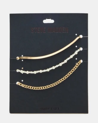 3-Piece Chain Anklet Set