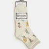 4 Bloom Pack Flower Socks Ivory Multi