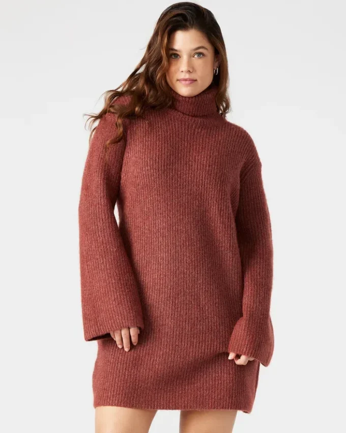 Abbie Sweater Dress Rust Abbie Sweater Dress Rust