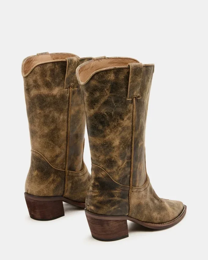 Albany Brown Distressed Wide Calf Albany Brown Distressed Wide Calf