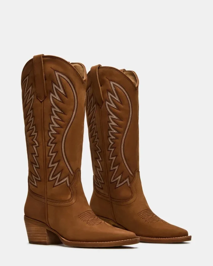 Albany Stitch Cognac Suede