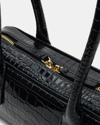 Anise Bag Black Crocodile