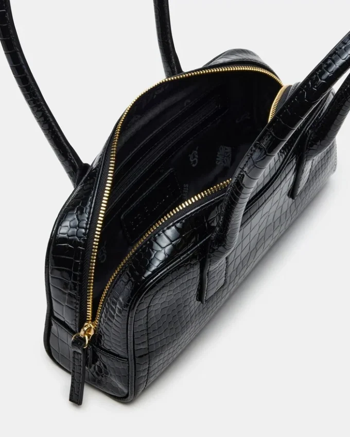 Anise Bag Black Crocodile