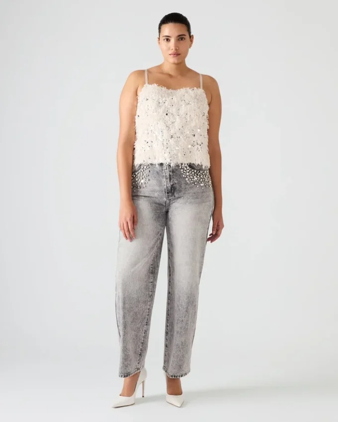 Blakelyn Feather Top Ivory Blakelyn Feather Top Ivory