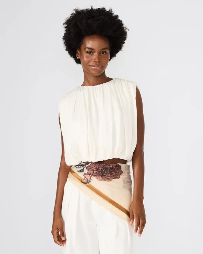 Boho Floral Square Scarf Ivory Boho Floral Square Scarf Ivory