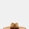 Boho Glam Studs Straw Hat Tan