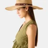 Boho Glam Studs Straw Hat Tan