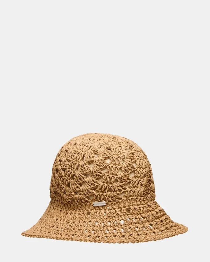 Boho Straw Bucket Tan Boho Straw Bucket Tan