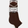Cheer 3 Pack Lettuce Edge Socks Brown Cheer 3 Pack Lettuce Edge Socks Brown