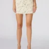 Cindi Feather Skirt Ivory Cindi Feather Skirt Ivory
