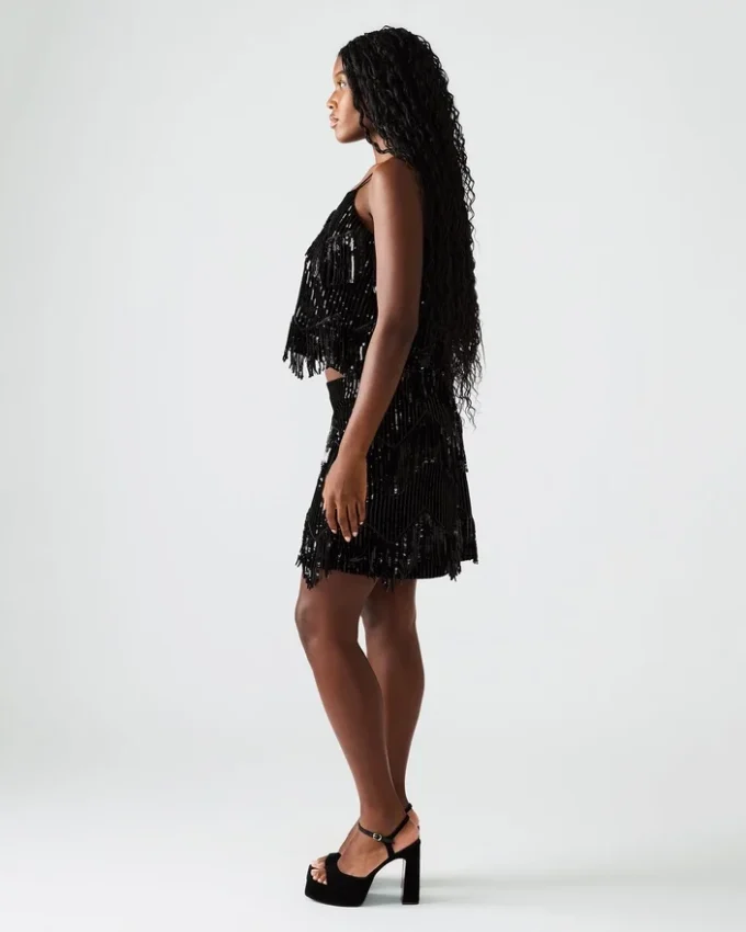Cindi Sequin Skirt Black Cindi Sequin Skirt Black