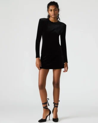 Cindi Velvet Skort Black