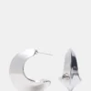 Crescent Earrings Silver