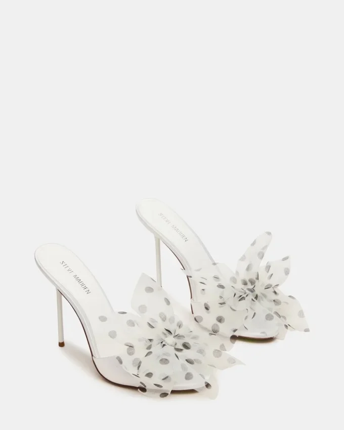Davina Tulle White/Black Polka Dot
