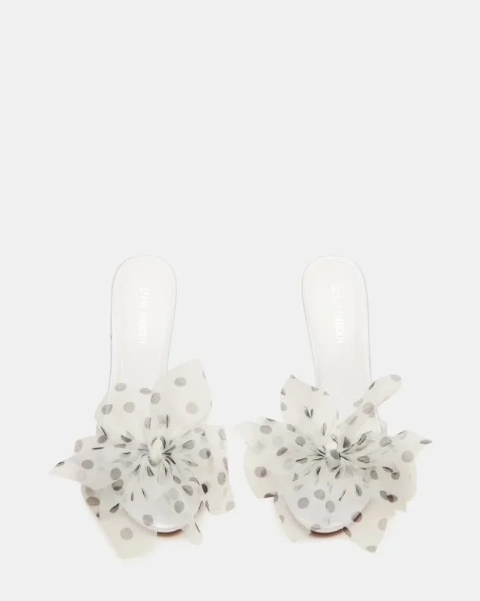 Davina Tulle White/Black Polka Dot