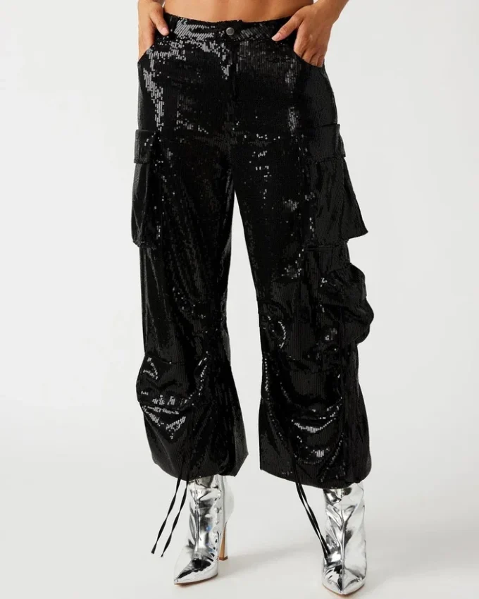 Duo Sequin Pant Black Duo Sequin Pant Black