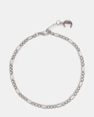 Figaro Chain Anklet Silver