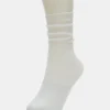 Fishnet Slouchy Crew Socks White