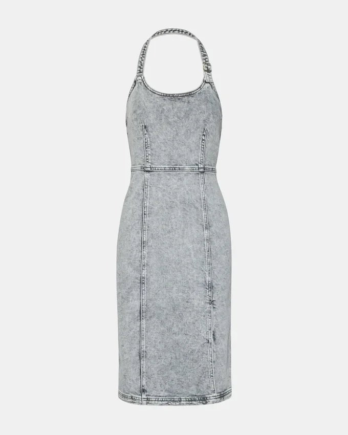 Gia Denim Dress Light Grey