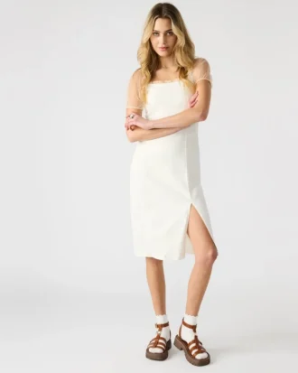 Giselle Denim Dress White