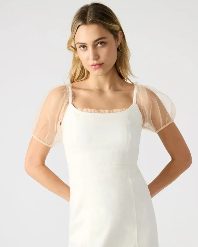 Giselle Denim Dress White Giselle Denim Dress White