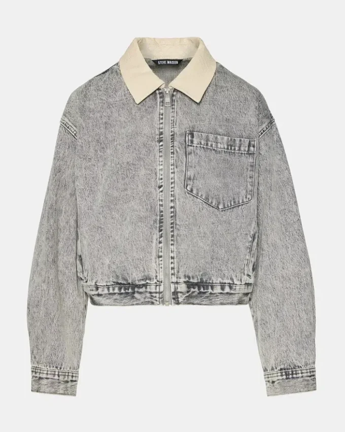 Glacia Denim Jacket Light Grey Glacia Denim Jacket Light Grey