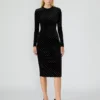Hailee Studded Velvet Dress Black Hailee Studded Velvet Dress Black