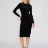 Hailee Studded Velvet Dress Black Hailee Studded Velvet Dress Black