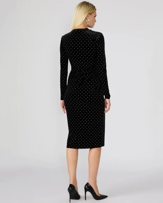 Hailee Studded Velvet Dress Black Hailee Studded Velvet Dress Black