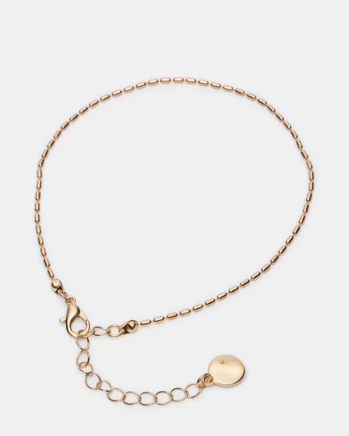 Herringbone Chain Anklet Set Gold