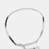 Herringbone Chain Anklet Set Silver Herringbone Chain Anklet Set Silver