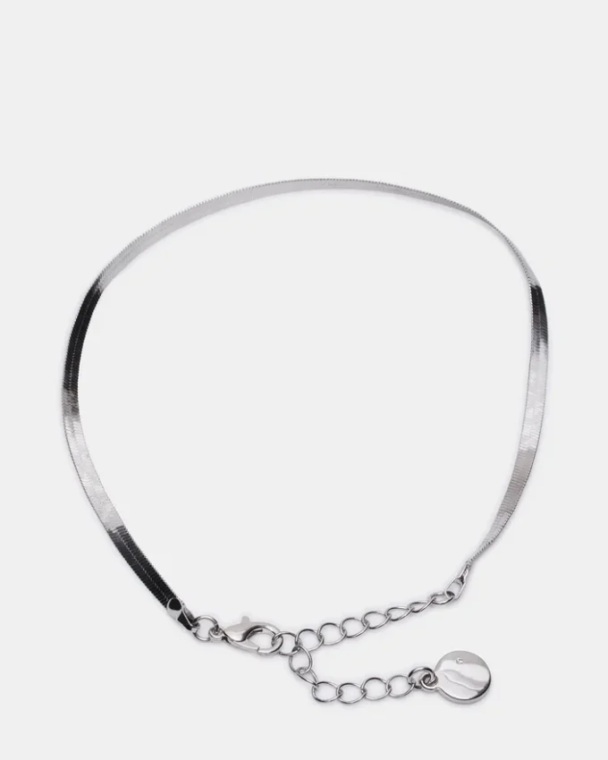 Herringbone Chain Anklet Set Silver Herringbone Chain Anklet Set Silver