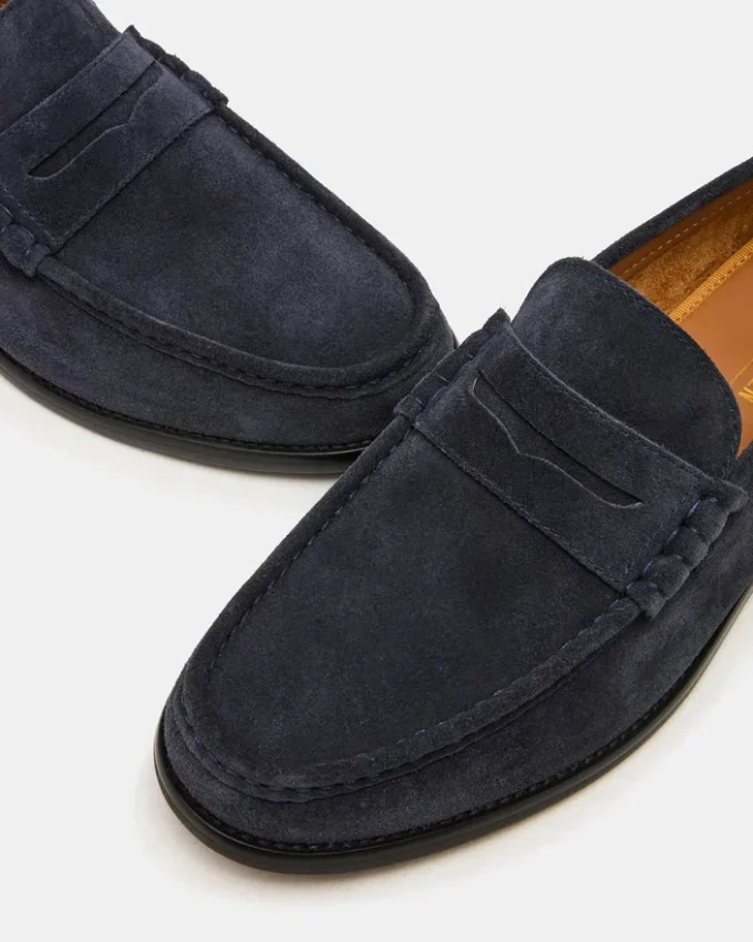 Huckle Navy Suede Huckle Navy Suede