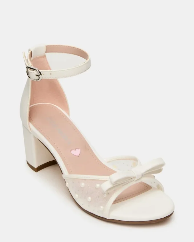 Kids Adia White Mesh