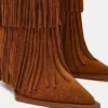 Kinzee Fringe Chestnut Suede