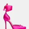 Larina Hot Pink Satin Larina Hot Pink Satin
