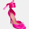 Larina Hot Pink Satin Larina Hot Pink Satin