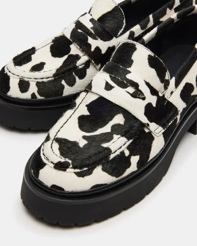 Layken Black Cow Print