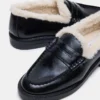 Madison Faux Fur Black Leather Madison Faux Fur Black Leather