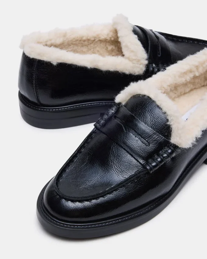 Madison Faux Fur Black Leather Madison Faux Fur Black Leather