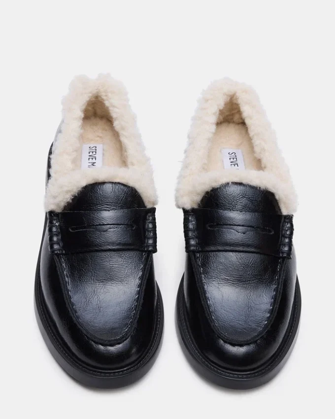 Madison Faux Fur Black Leather Madison Faux Fur Black Leather