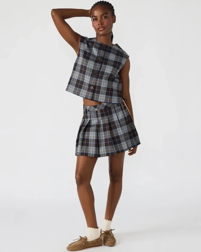 Margo Skirt Brown Plaid Margo Skirt Brown Plaid