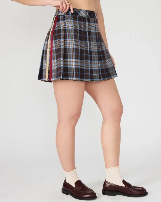 Margo Skirt Brown Plaid Margo Skirt Brown Plaid