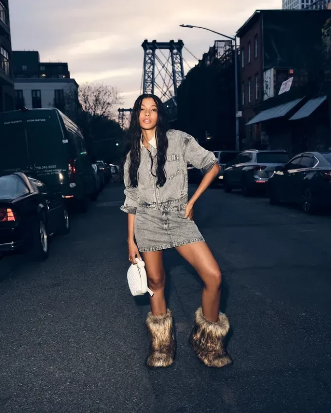 Abaco Denim Skirt Light Grey Abaco Denim Skirt Light Grey