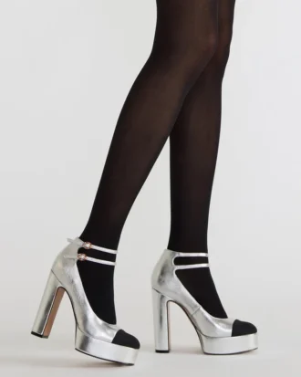 Peyton Silver Leather